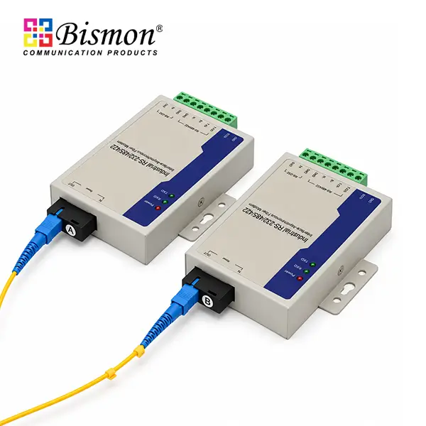 RS232/485/422 to Single-Fiber (BiDi) Fiber Converter SC, SM 20km(Pair)